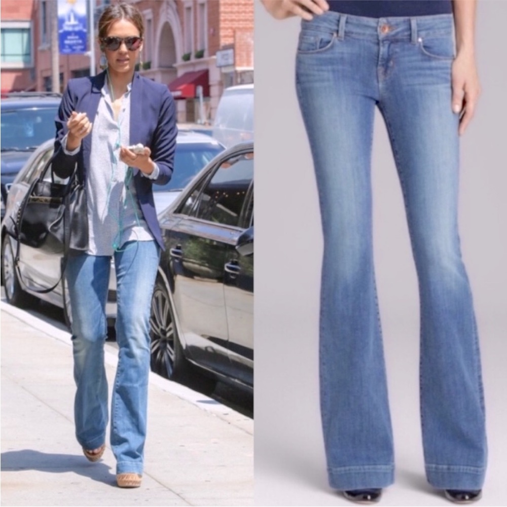 NWOT J Brand LoveStory Belle Mid Wash Flare Leg Bell Bottom Jeans Size 26